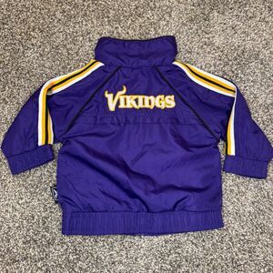 Vintage NFL Vikings Reebok Infant Windbreaker Purple and Gold 12 Months